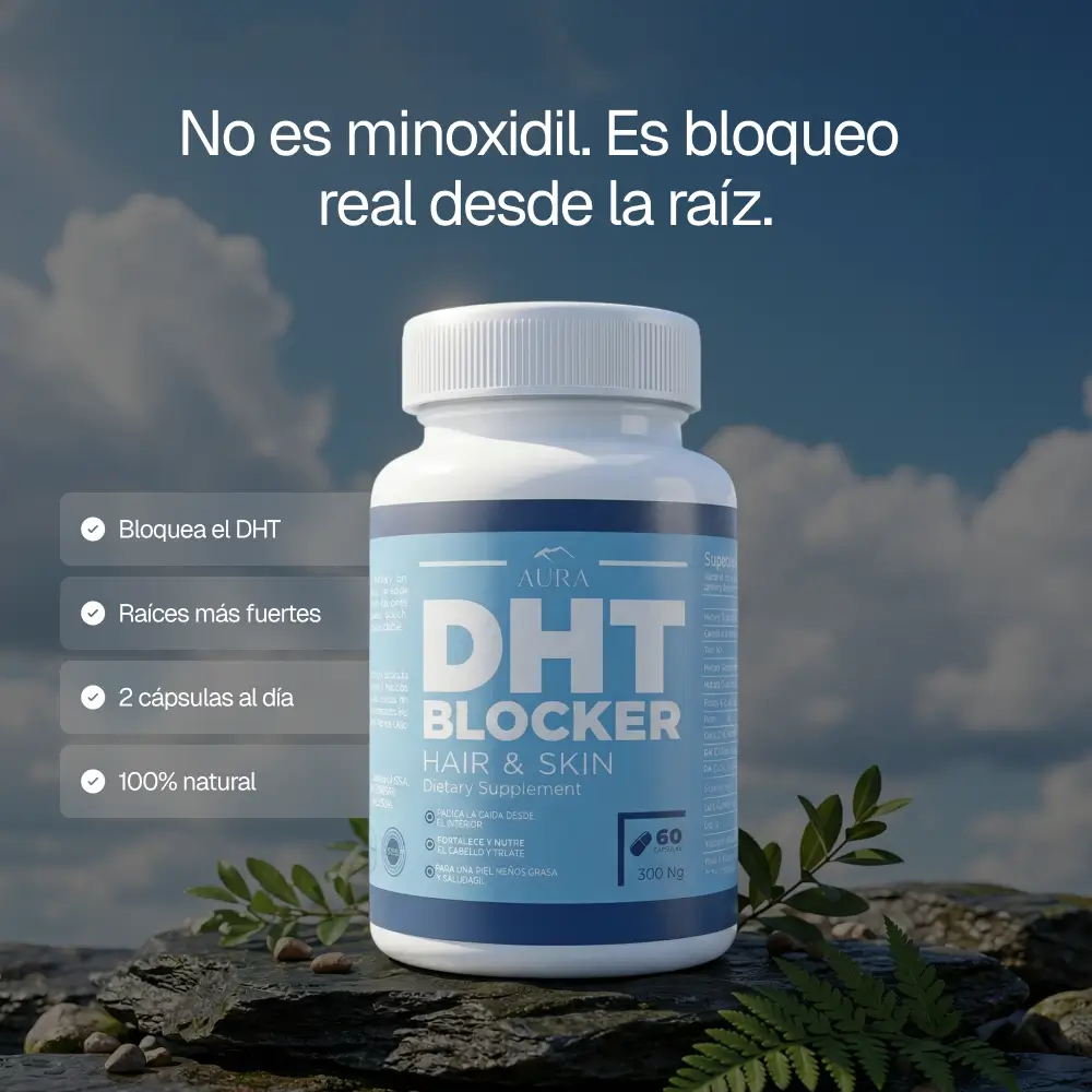 AURA® DHT Blocker – Control natural contra la alopecia androgenética