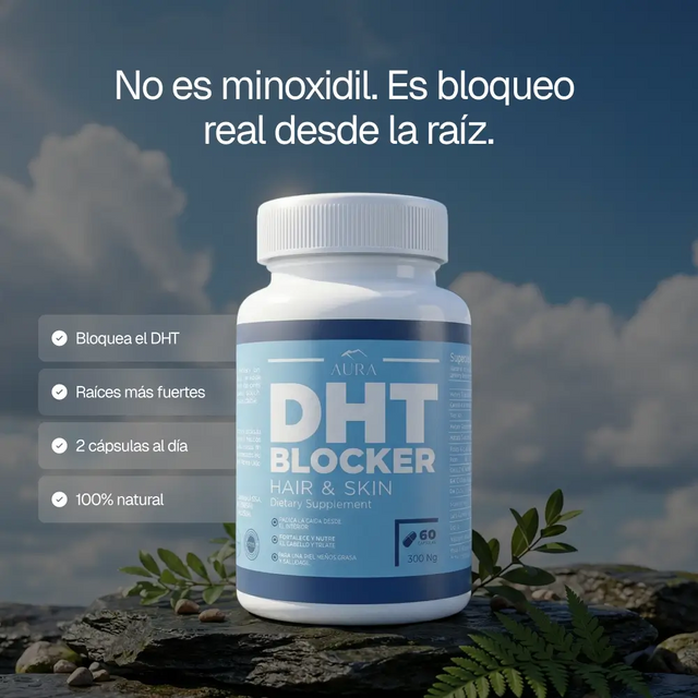 AURA® DHT Blocker – Control natural contra la alopecia androgenética
