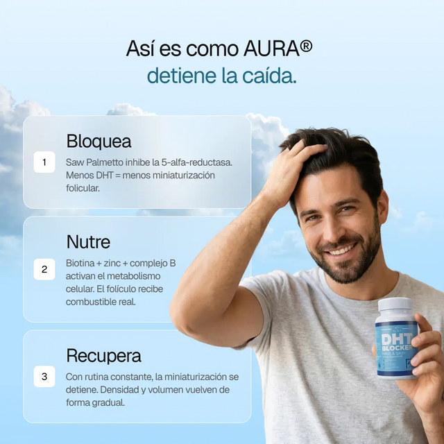 AURA® DHT Blocker – Control natural contra la alopecia androgenética