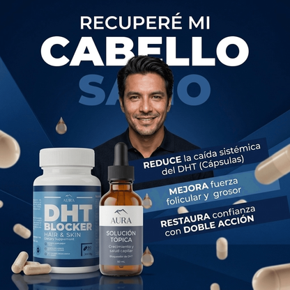 Combo DHT Blocker (cápsulas) + Tónico DHT Control (tópico)